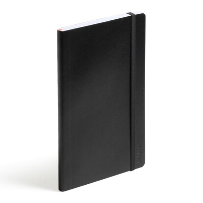Poppin Medium Soft Cover Notebooks, 5 x 8.25, Graph Ruled, 96 Sheets, Black, Set of 25 (106064)