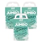 JAM Paper Jumbo Paper Clips, Teal, 3 Packs of 75 (21832065B)