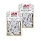 JAM Paper Wood Clip Small Wood Clothespins, White, 2 Packs of 50 (2230717360A)