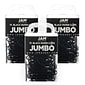 JAM Paper Jumbo Paper Clip, Black, 3 Packs of 75 (2184933B)