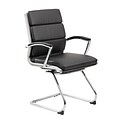 Boss Executive CaressoftPlus™ Guest Chair with Metal Chrome Finish (B9479-BK)
