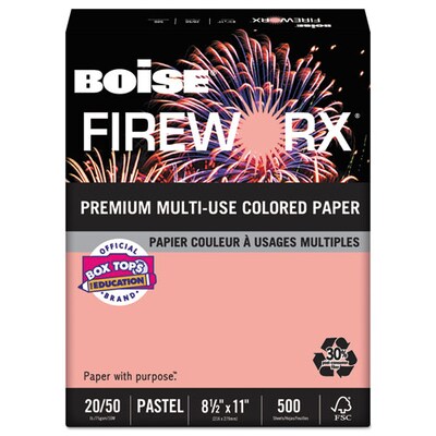 FIREWORX Colored Paper, 20lb, 8-1/2 x 11, Jammin' Salmon, 500 Sheets/Ream