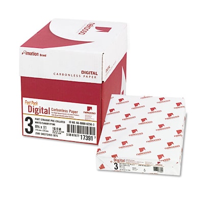Nekoosa Fast Pack Digital Carbonless Paper, 8.5 x 11, White/Canary/Pink, 2500 Sheets/Carton (NEK17