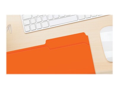 Pendaflex Two-Tone File Folder, 3-Tab, Legal Size, Orange, 100/Box (153 1/3 ORA)