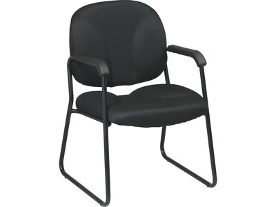 Office Star WorkSmart Fabric Guest Chair, Black (EX3302-231)