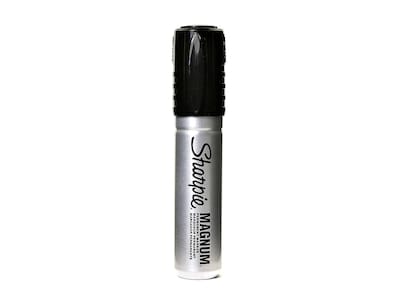 Sharpie Magnum Permanent Marker, Chisel Tip, Black, 6/Pack (44001)