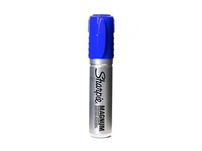 Sharpie Magnum Permanent Marker, Jumbo Chisel Point, Blue, 6/Pack (21300-PK6)