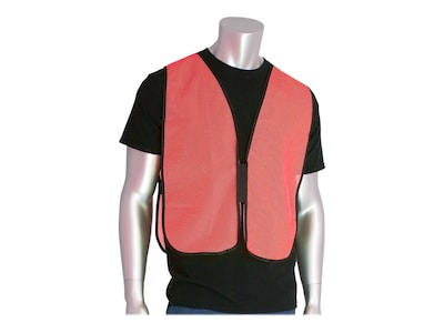 PIP Hook & Loop Safety Vest, Non-ANSI, One Size, Hi-Vis Orange (300-0800OR)