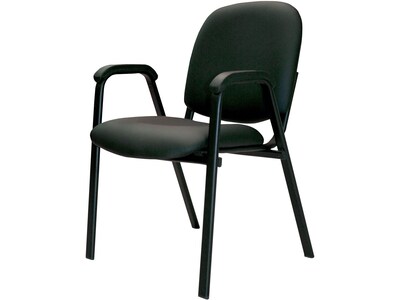 Marco Faux Leather Guest Chairs, Black (702-20-266-04)