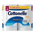 Cottonelle CleanCare 1-Ply Standard Toilet Paper, White, 190 Sheets/Roll, 48 Rolls/Case (45247/38557)