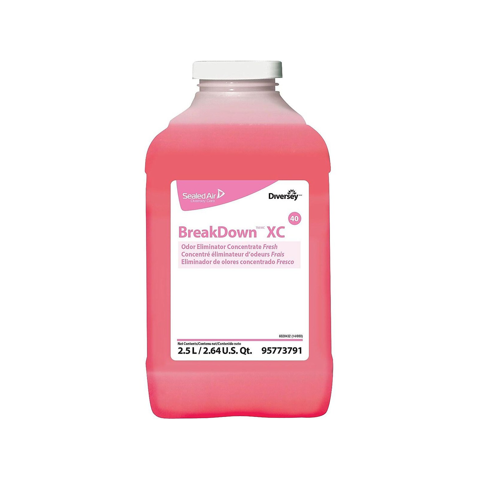 BreakDown XC 40 Odor Control for Diversey J-Fill, Fresh, 2.5 L / 2.64 U.S. Qt., 2/Carton