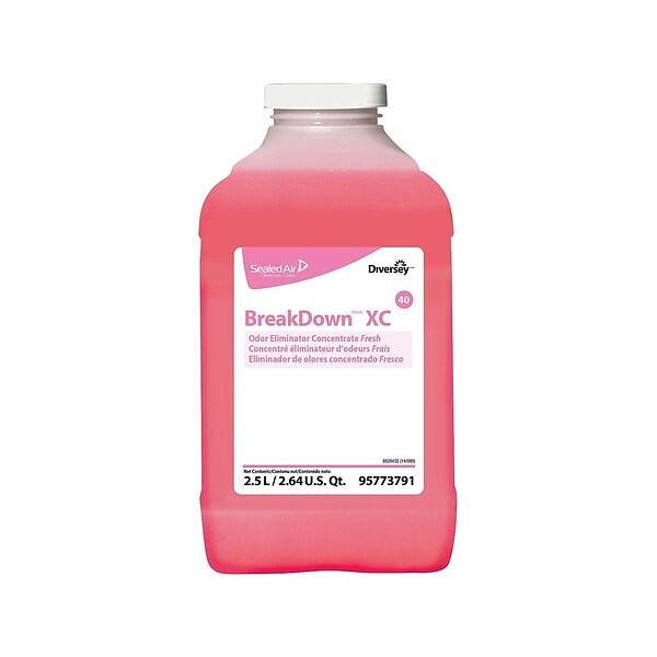 BreakDown XC 40 Odor Control for Diversey J-Fill, Fresh, 2.5 L / 2.64 U.S. Qt., 2/Carton