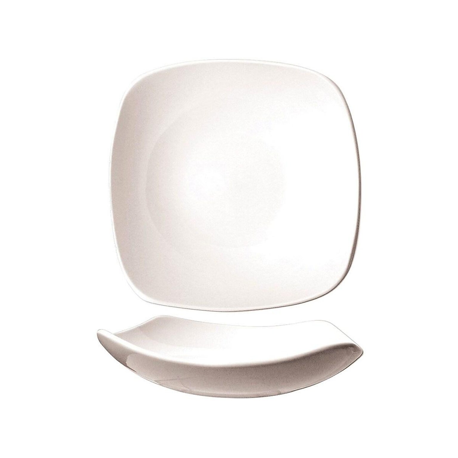International Tableware Quad 8.5 Porcelain Soup Bowls, European White, 24/Carton (59151)