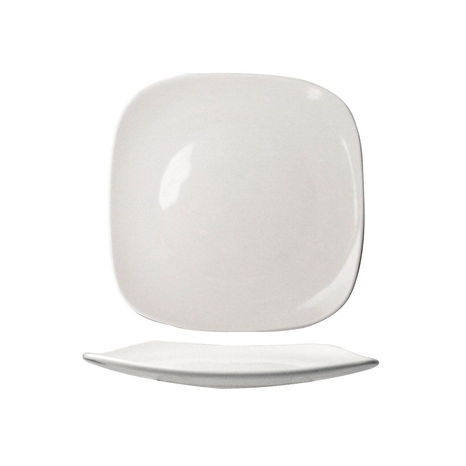 International Tableware Quad 7.75 Porcelain Plates, European White, 24/Carton (59153)