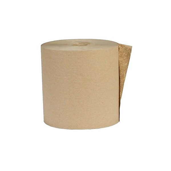 Eco Green Recycled Hardwound Paper Towels, 1-ply, 800 ft./Roll, 6 Rolls/Carton (APVEK80166)