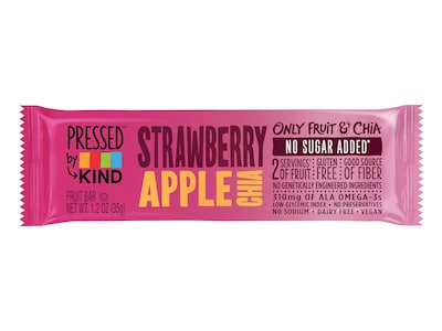 KIND Pressed Bar, Strawberry Apple Chia, 1.2 Oz., 12/Box (PHW24842)