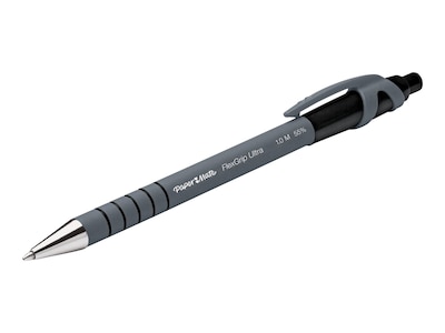 Paper Mate FlexGrip Ultra Recycled Ballpoint Retractable Pen, Medium- Black Ink (12 per Pack)