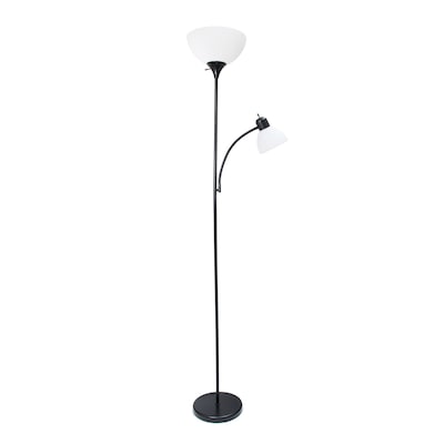 Simple Designs Incandescent Floor Lamp, Black (LF2000-BLK)