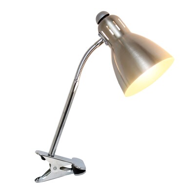 Simple Designs Incandescent Desk Lamp, Brushed Nickel (LD2016-BSN)