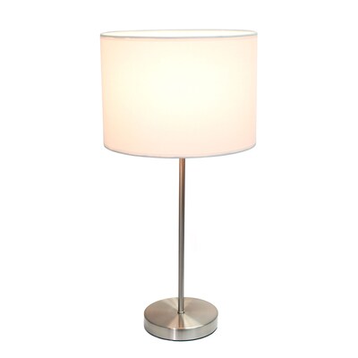 Simple Designs Incandescent Table Lamp, White (LT2040-WHT)