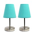 Simple Designs Incandescent Table Lamp Set, Blue (LT2013-BLU-2PK)
