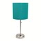 LimeLights Incandescent Table Lamp, Teal (LT2024-TEL)