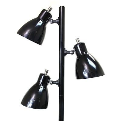 Simple Designs Incandescent Floor Lamp, Black (LF2007-BLK)