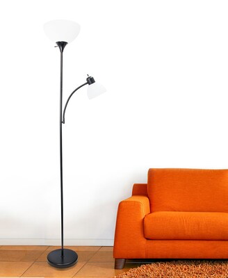 Simple Designs Incandescent Floor Lamp, Black (LF2000-BLK)