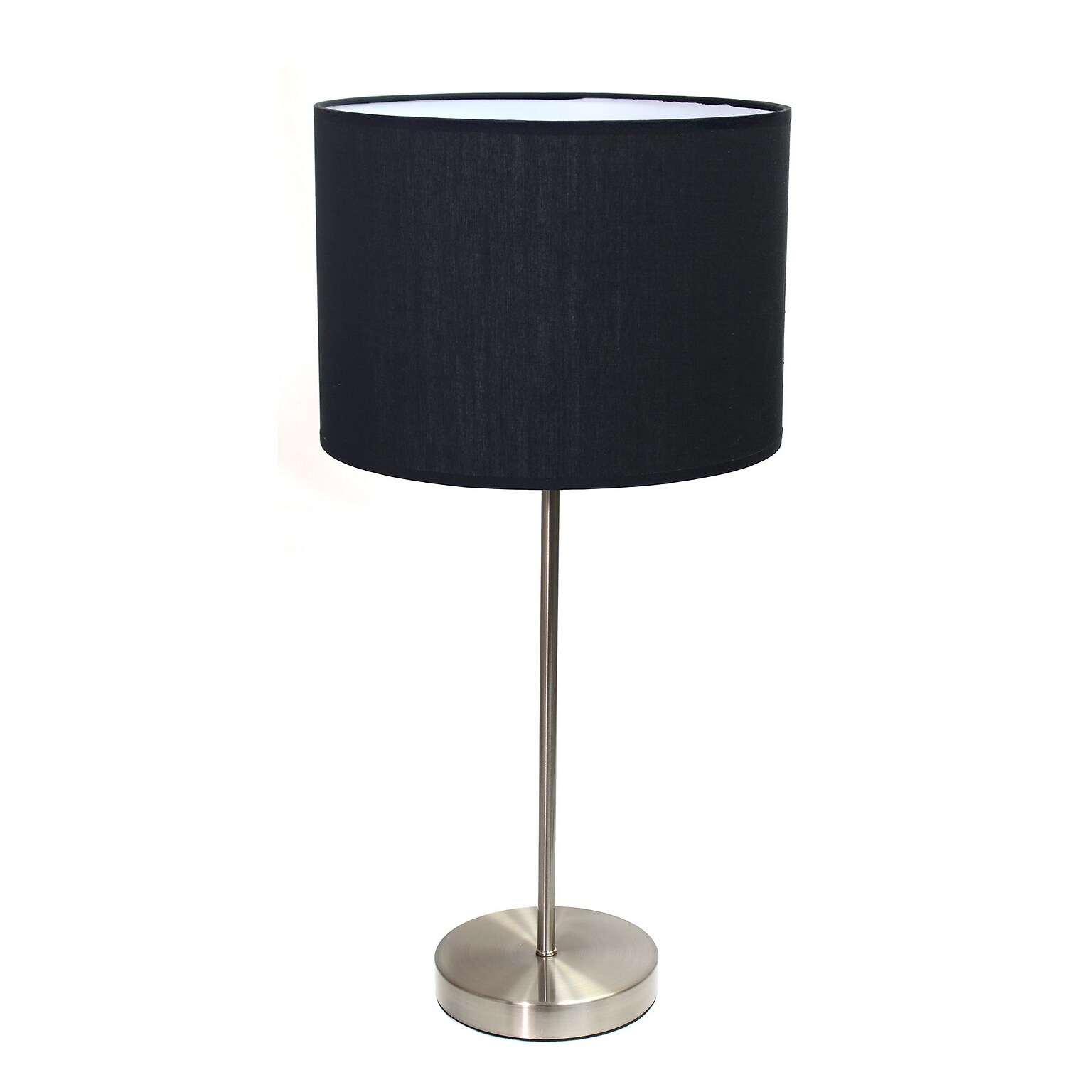 Simple Designs Incandescent Table Lamp, Black (LT2040-Black)