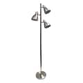 Simple Designs Incandescent Floor Lamp, Brushed Nickel (LF2007-BSN)