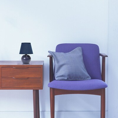 Simple Designs Incandescent Table Lamp, Blue (LT2008-BLU)