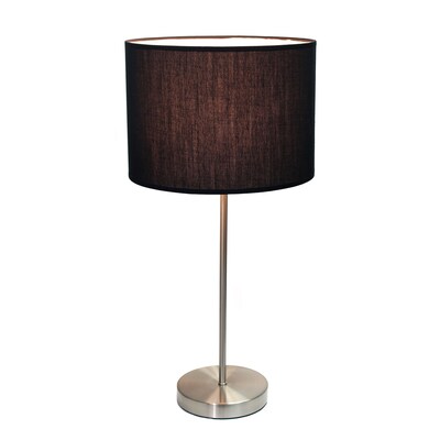 Simple Designs Incandescent Table Lamp, Black (LT2040-Black)