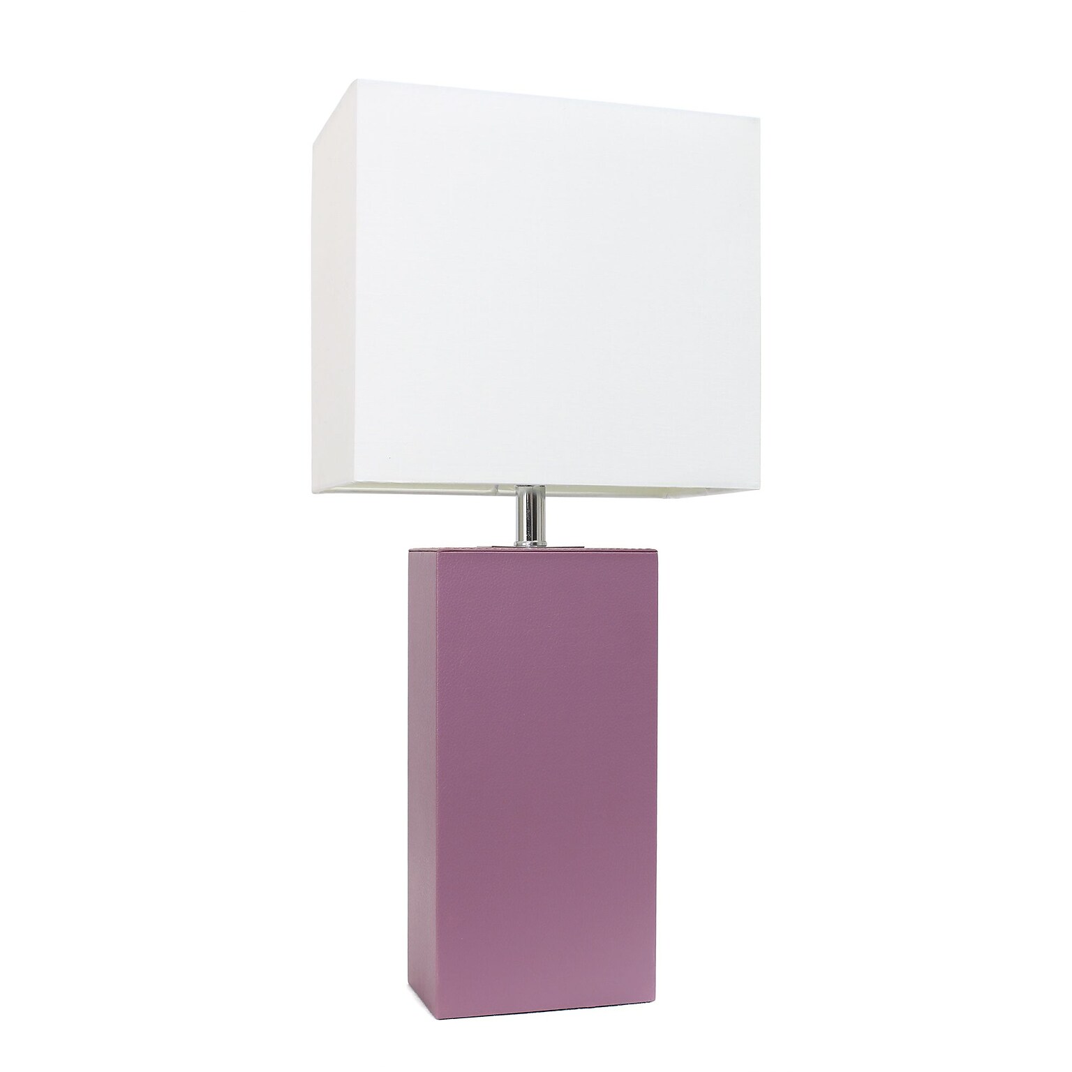 Elegant Designs Incandescent Leather Table Lamp, Purple (LT1025-PRP)