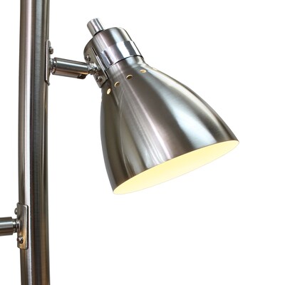 Simple Designs Incandescent Floor Lamp, Brushed Nickel (LF2007-BSN)