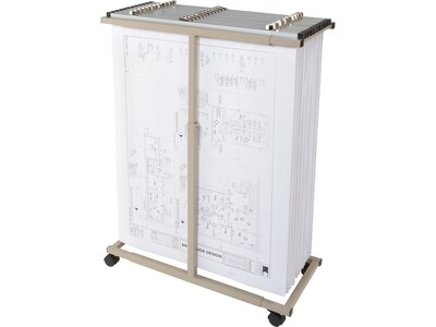 Brookside Design Metal Hanging File Cart, Sand Beige (MVPC)