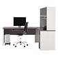 Bestar Connexion 71" L-Shaped Desk, Slate/Sandstone (93859-59)