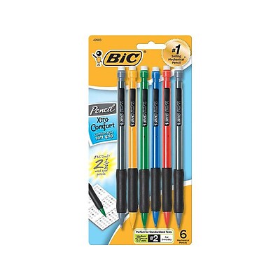 BIC Xtra Comfort Mechanical Pencil, No. 2 Hard Lead, 6/Pack (MPGP61)