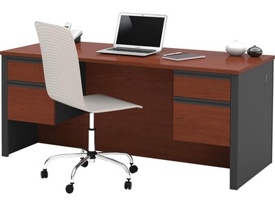 bestar Prestige+ 71 Executive Desk, Bordeaux/Graphite (99450-1139)