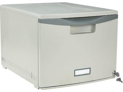Storex 1-Drawer Stackable Storage, Gray (61251S02C)