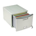 Storex 1-Drawer Stackable Storage, Gray (61251S02C)