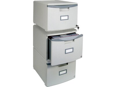 Storex 1-Drawer Stackable Storage, Gray (61251S02C)