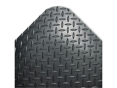 Crown Industrial Deck Plate Anti-Fatigue Floor Mat, 24 x 36, Black (CWNCD0023DB)