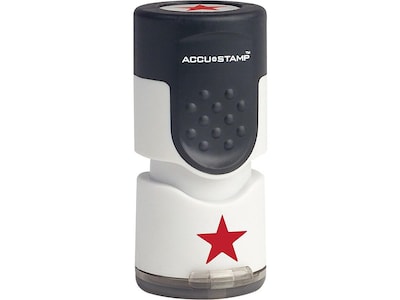 Accu-Stamp Pre-Inked Stamp, Star, Red Ink (030726)