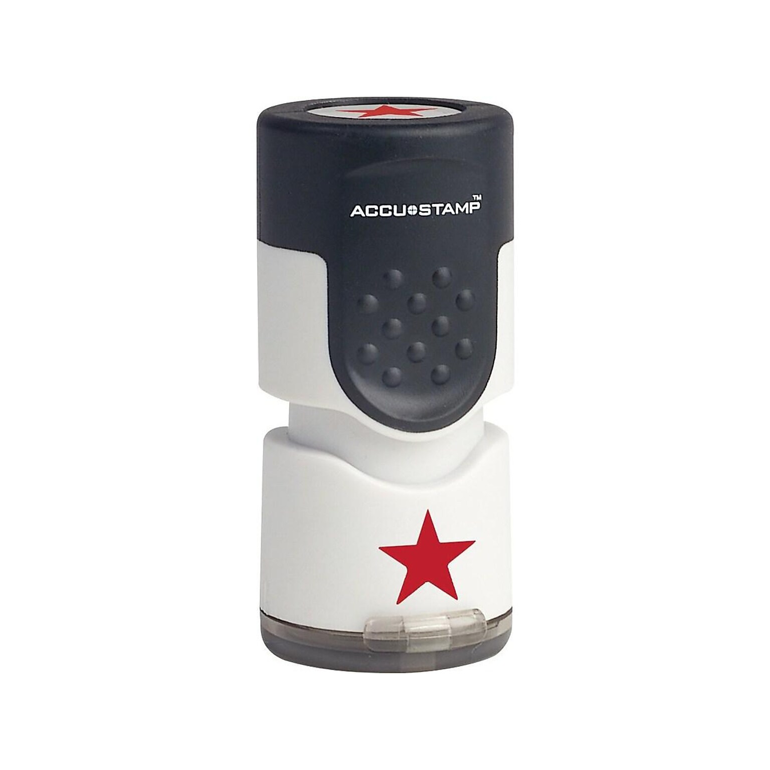 Accu-Stamp Pre-Inked Stamp, Star, Red Ink, 5/8 (030726)