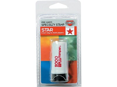 Accu-Stamp Pre-Inked Stamp, Star, Red Ink (030726)