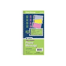 Adams High Impact Phone Message Pad, 5.25 x 11, Wide Ruled, Blue/Yellow/Green/Pink, 50 Sheets/Pad