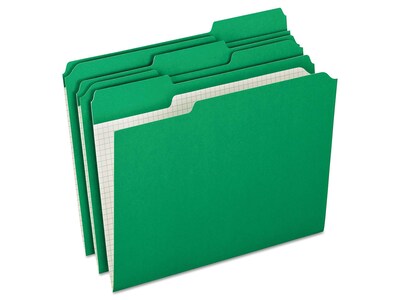 Pendaflex Reinforced File Folder, Letter Size, Bright Green, 100/Box (R15213BGR)