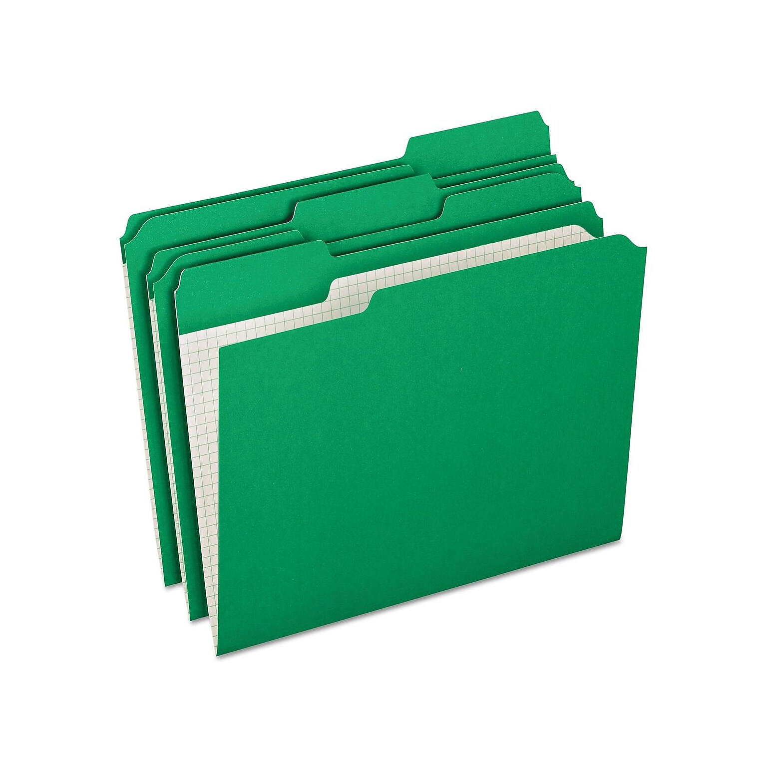 Pendaflex Double-Ply Reinforced Top Tab Colored File Folders, Letter Size, Bright Green, 100/Box (R15213BGR)