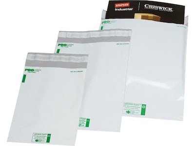 Poly Pak America Peel & Seal Poly Mailers, 9 x 12, White, 100/Pack (5104)