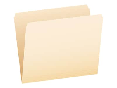 Pendaflex Essentials File Folder, Straight Cut, Letter Size, Manila, 100/Box (752)